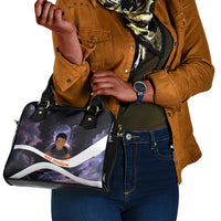 Mae Jemison Shoulder Handbag Cartoon Astronaut Portrait, The Sky Is Not the Limit Quote and Galaxy Dreamer - Wonder Print Shop