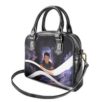 Mae Jemison Shoulder Handbag Cartoon Astronaut Portrait, The Sky Is Not the Limit Quote and Galaxy Dreamer - Wonder Print Shop
