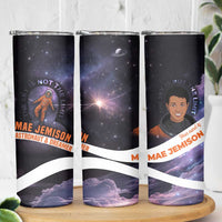 Mae Jemison Skinny Tumbler Cartoon Astronaut Portrait, The Sky Is Not the Limit Quote and Galaxy Dreamer - Wonder Print Shop
