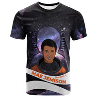 Mae Jemison T shirt Cartoon Astronaut Portrait, The Sky Is Not the Limit Quote and Galaxy Dreamer - Wonder Print Shop
