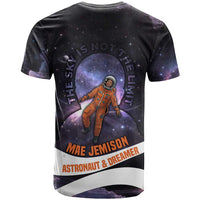 Mae Jemison T shirt Cartoon Astronaut Portrait, The Sky Is Not the Limit Quote and Galaxy Dreamer - Wonder Print Shop