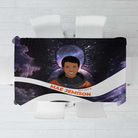 Mae Jemison Tablecloth Cartoon Astronaut Portrait, The Sky Is Not the Limit Quote and Galaxy Dreamer - Wonder Print Shop
