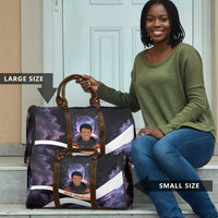Mae Jemison Travel Bag Cartoon Astronaut Portrait, The Sky Is Not the Limit Quote and Galaxy Dreamer - Wonder Print Shop