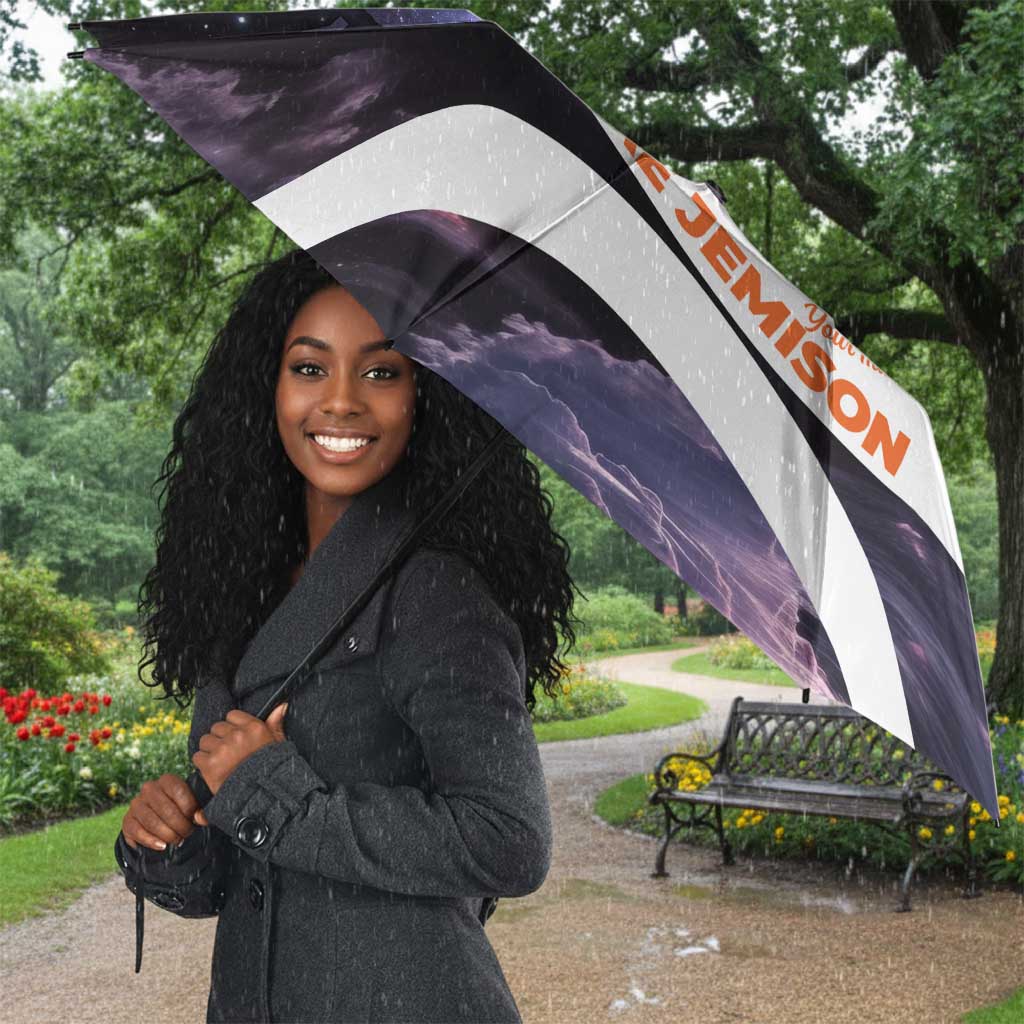 Mae Jemison Umbrella Cartoon Astronaut Portrait, The Sky Is Not the Limit Quote and Galaxy Dreamer - Wonder Print Shop