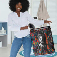 Chimamanda Ngozi Adichie Laundry Basket with Monochrome Portrait, The Danger of a Single Story Quote - Wonder Print Shop