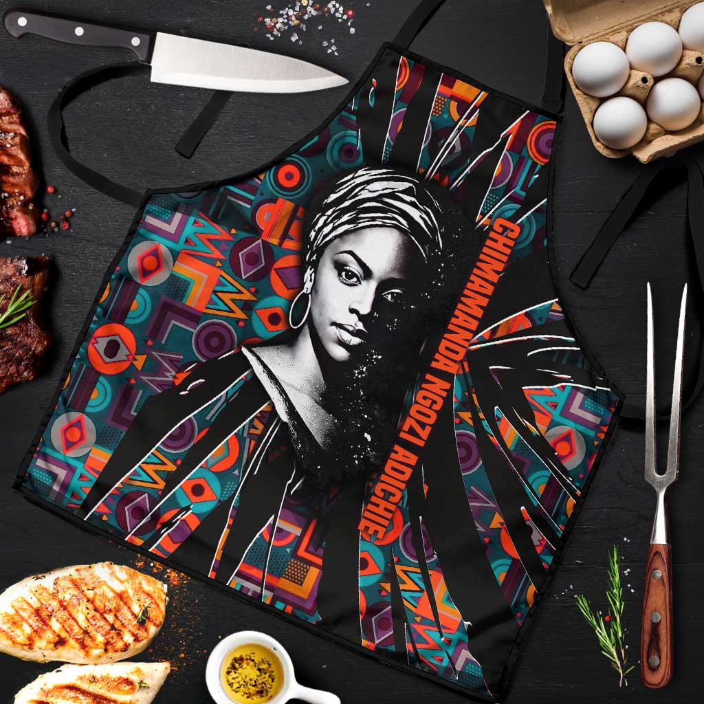 Chimamanda Ngozi Adichie Apron with Monochrome Portrait, The Danger of a Single Story Quote - Wonder Print Shop