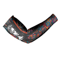 Chimamanda Ngozi Adichie Arm Sleeves with Monochrome Portrait, The Danger of a Single Story Quote - Wonder Print Shop