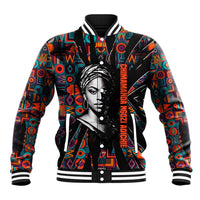 Chimamanda Ngozi Adichie Baseball Jacket with Monochrome Portrait, The Danger of a Single Story Quote - Wonder Print Shop