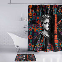 Chimamanda Ngozi Adichie Bathroom Set with Monochrome Portrait, The Danger of a Single Story Quote - Wonder Print Shop