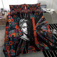 Chimamanda Ngozi Adichie Bedding Set with Monochrome Portrait, The Danger of a Single Story Quote - Wonder Print Shop