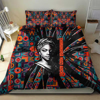 Chimamanda Ngozi Adichie Bedding Set with Monochrome Portrait, The Danger of a Single Story Quote - Wonder Print Shop