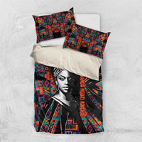 Chimamanda Ngozi Adichie Bedding Set with Monochrome Portrait, The Danger of a Single Story Quote - Wonder Print Shop