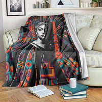Chimamanda Ngozi Adichie Blanket with Monochrome Portrait, The Danger of a Single Story Quote - Wonder Print Shop