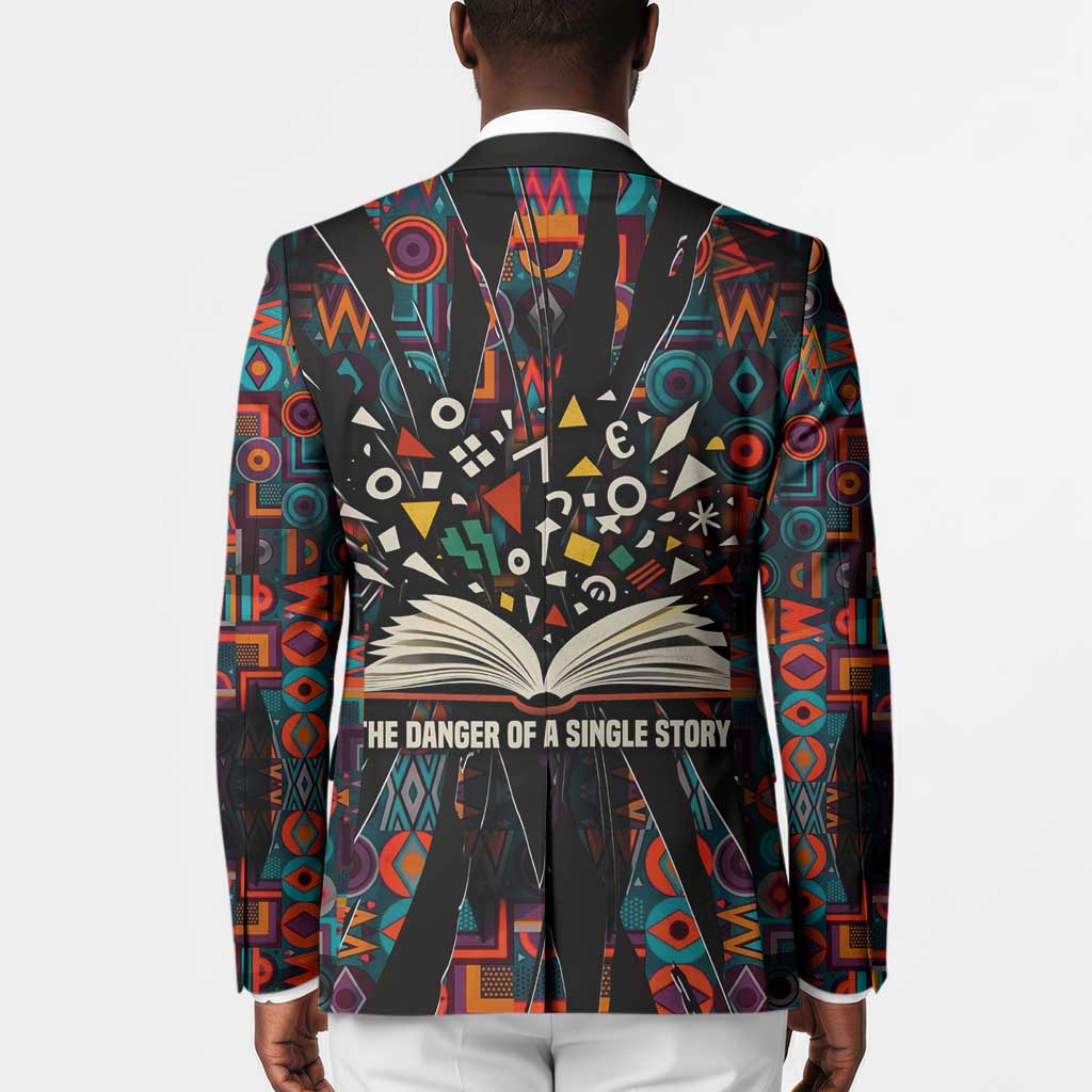 Chimamanda Ngozi Adichie Blazer with Monochrome Portrait, The Danger of a Single Story Quote - Wonder Print Shop