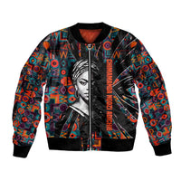 Chimamanda Ngozi Adichie Bomber Jacket with Monochrome Portrait, The Danger of a Single Story Quote - Wonder Print Shop