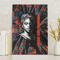 Chimamanda Ngozi Adichie Canvas Wall Art with Monochrome Portrait, The Danger of a Single Story Quote - Wonder Print Shop