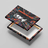 Chimamanda Ngozi Adichie Canvas Wall Art with Monochrome Portrait, The Danger of a Single Story Quote - Wonder Print Shop