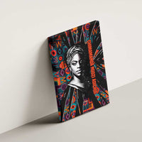 Chimamanda Ngozi Adichie Canvas Wall Art with Monochrome Portrait, The Danger of a Single Story Quote - Wonder Print Shop