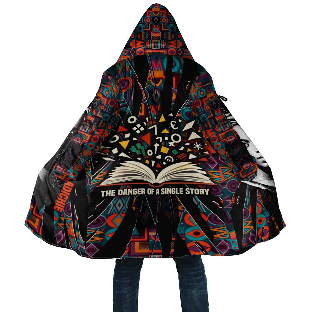 Chimamanda Ngozi Adichie Cloak with Monochrome Portrait, The Danger of a Single Story Quote - Wonder Print Shop