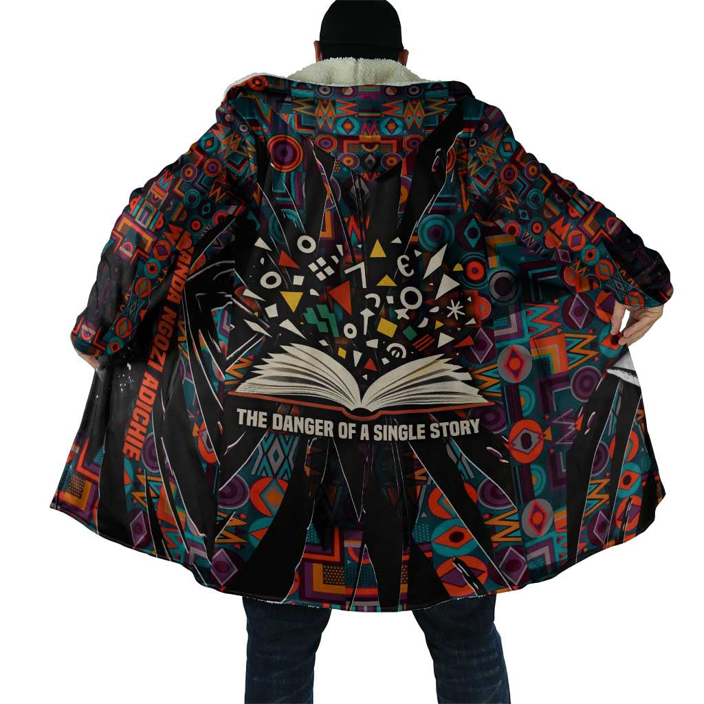 Chimamanda Ngozi Adichie Cloak with Monochrome Portrait, The Danger of a Single Story Quote - Wonder Print Shop