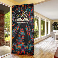 Chimamanda Ngozi Adichie Door Cover with Monochrome Portrait, The Danger of a Single Story Quote - Wonder Print Shop
