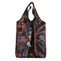 Chimamanda Ngozi Adichie Grocery Bag with Monochrome Portrait, The Danger of a Single Story Quote - Wonder Print Shop