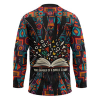 Chimamanda Ngozi Adichie Hockey Jersey with Monochrome Portrait, The Danger of a Single Story Quote - Wonder Print Shop