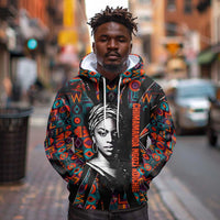 Chimamanda Ngozi Adichie Hoodie with Monochrome Portrait, The Danger of a Single Story Quote - Wonder Print Shop