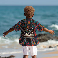 Chimamanda Ngozi Adichie Kid Hawaiian Shirt with Monochrome Portrait, The Danger of a Single Story Quote - Wonder Print Shop