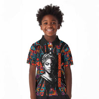 Chimamanda Ngozi Adichie Kid Polo Shirt with Monochrome Portrait, The Danger of a Single Story Quote - Wonder Print Shop