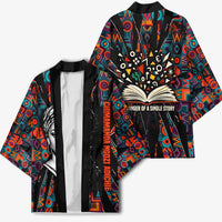 Chimamanda Ngozi Adichie Kimono with Monochrome Portrait, The Danger of a Single Story Quote - Wonder Print Shop