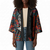Chimamanda Ngozi Adichie Kimono with Monochrome Portrait, The Danger of a Single Story Quote - Wonder Print Shop