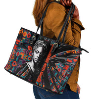 Chimamanda Ngozi Adichie Leather Tote Bag with Monochrome Portrait, The Danger of a Single Story Quote - Wonder Print Shop