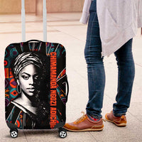 Chimamanda Ngozi Adichie Luggage Cover with Monochrome Portrait, The Danger of a Single Story Quote - Wonder Print Shop