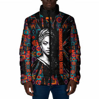 Chimamanda Ngozi Adichie Padded Jacket with Monochrome Portrait, The Danger of a Single Story Quote - Wonder Print Shop
