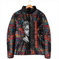 Chimamanda Ngozi Adichie Padded Jacket with Monochrome Portrait, The Danger of a Single Story Quote - Wonder Print Shop