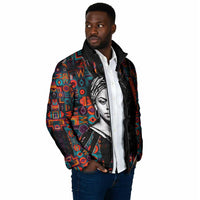 Chimamanda Ngozi Adichie Padded Jacket with Monochrome Portrait, The Danger of a Single Story Quote - Wonder Print Shop