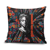 Chimamanda Ngozi Adichie Pillow Cover with Monochrome Portrait, The Danger of a Single Story Quote - Wonder Print Shop