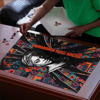 Chimamanda Ngozi Adichie Puzzle with Monochrome Portrait, The Danger of a Single Story Quote - Wonder Print Shop
