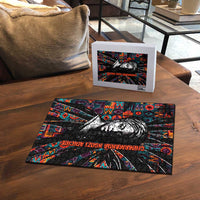 Chimamanda Ngozi Adichie Puzzle with Monochrome Portrait, The Danger of a Single Story Quote - Wonder Print Shop