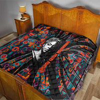 Chimamanda Ngozi Adichie Quilt with Monochrome Portrait, The Danger of a Single Story Quote - Wonder Print Shop
