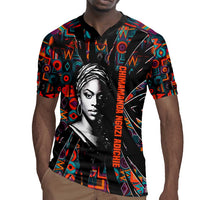 Chimamanda Ngozi Adichie Rugby Jersey with Monochrome Portrait, The Danger of a Single Story Quote - Wonder Print Shop