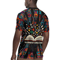 Chimamanda Ngozi Adichie Rugby Jersey with Monochrome Portrait, The Danger of a Single Story Quote - Wonder Print Shop