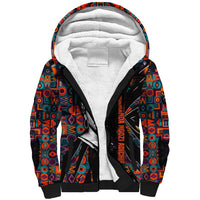 Chimamanda Ngozi Adichie Sherpa Hoodie with Monochrome Portrait, The Danger of a Single Story Quote - Wonder Print Shop