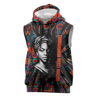 Chimamanda Ngozi Adichie Sleeveless Hoodie with Monochrome Portrait, The Danger of a Single Story Quote - Wonder Print Shop