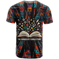 Chimamanda Ngozi Adichie T shirt with Monochrome Portrait, The Danger of a Single Story Quote - Wonder Print Shop