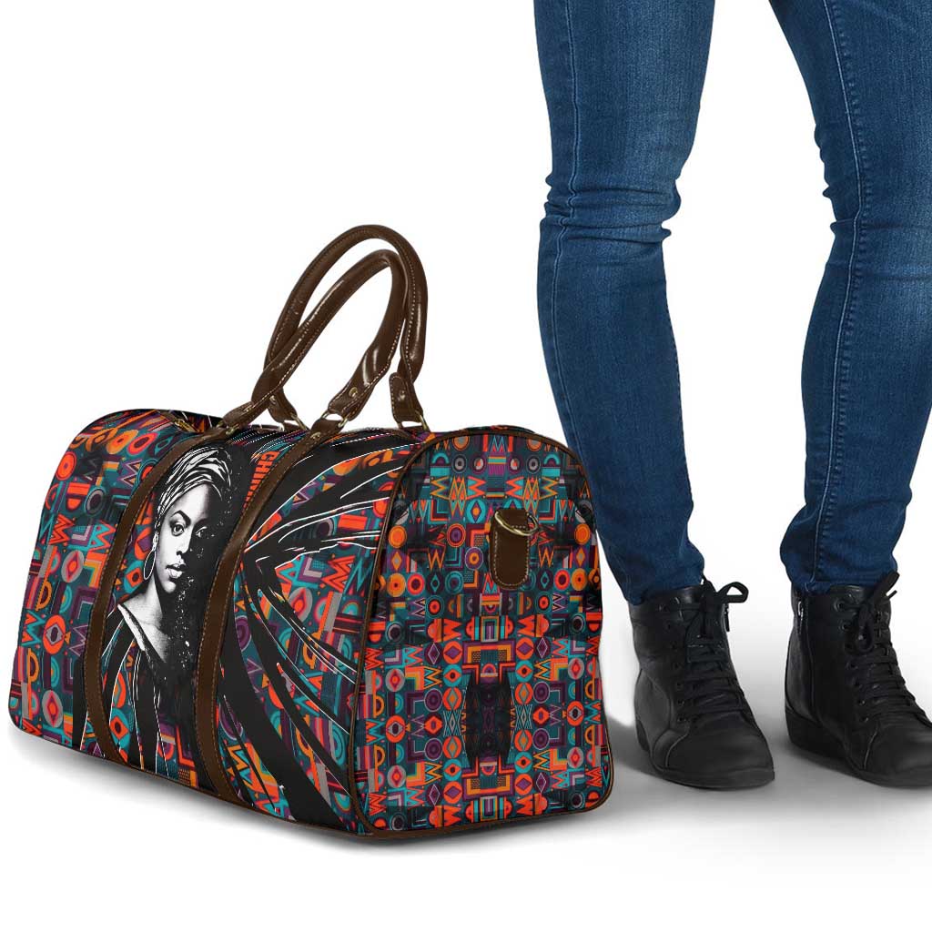 Chimamanda Ngozi Adichie Travel Bag with Monochrome Portrait, The Danger of a Single Story Quote - Wonder Print Shop