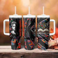 Chimamanda Ngozi Adichie Tumbler With Handle with Monochrome Portrait, The Danger of a Single Story Quote - Wonder Print Shop