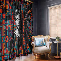 Chimamanda Ngozi Adichie Window Curtain with Monochrome Portrait, The Danger of a Single Story Quote - Wonder Print Shop