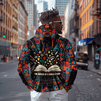 Chimamanda Ngozi Adichie Zip Hoodie with Monochrome Portrait, The Danger of a Single Story Quote - Wonder Print Shop